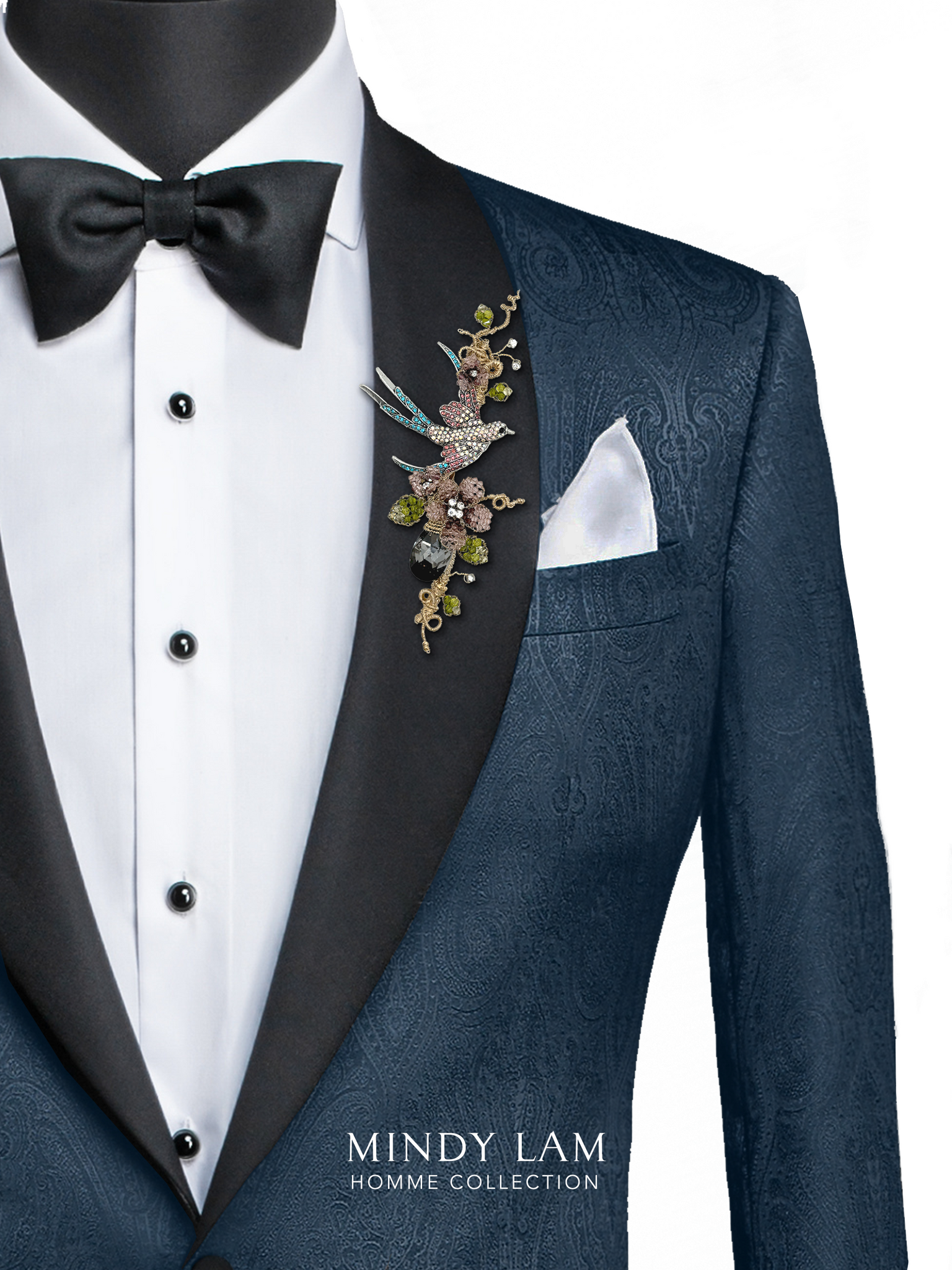 Men's Lapel Pin - Grace of the Blue Wings