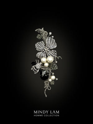 Men's Lapel Pin - Dogwood and the Silver Buzz