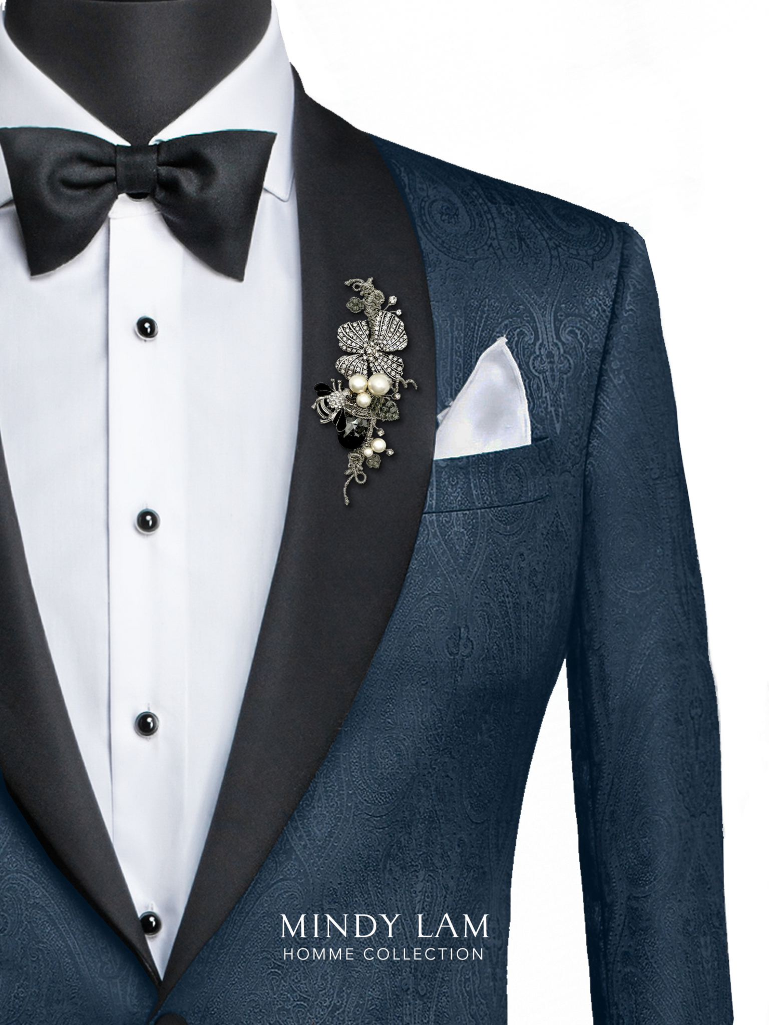 Men's Lapel Pin - Dogwood and the Silver Buzz