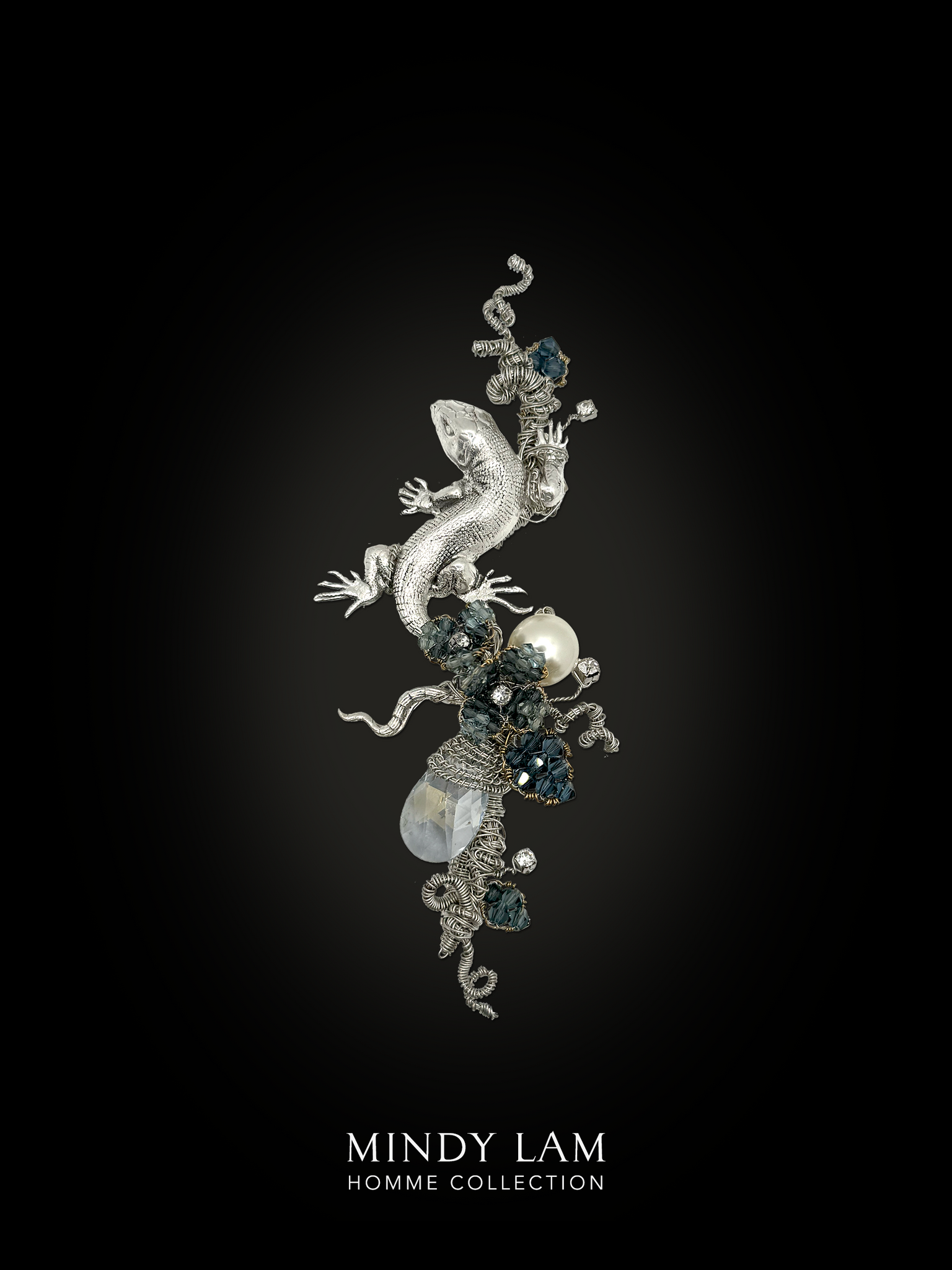 Men's Lapel Pin - The Silver Salamander