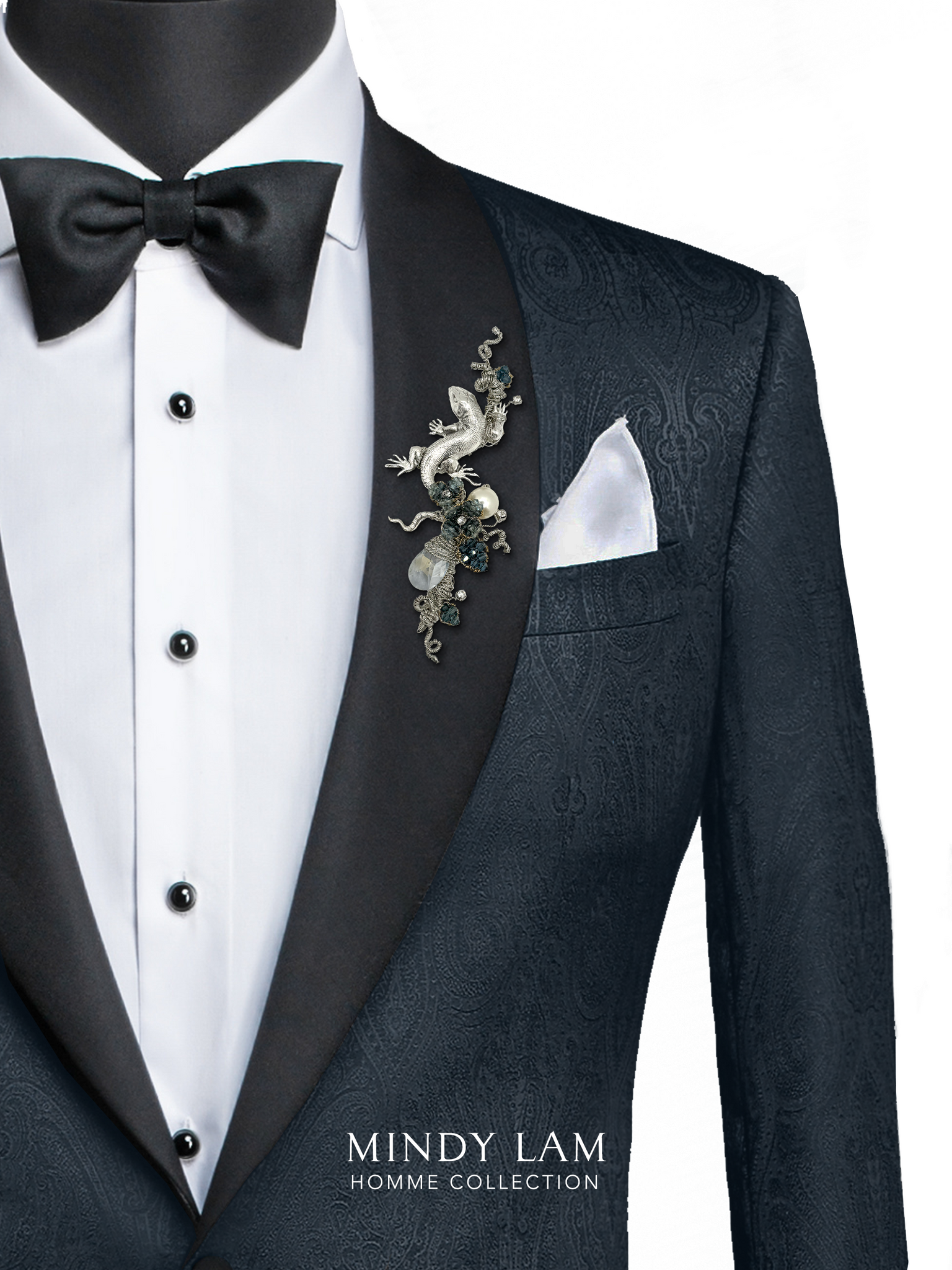 Men's Lapel Pin - The Silver Salamander