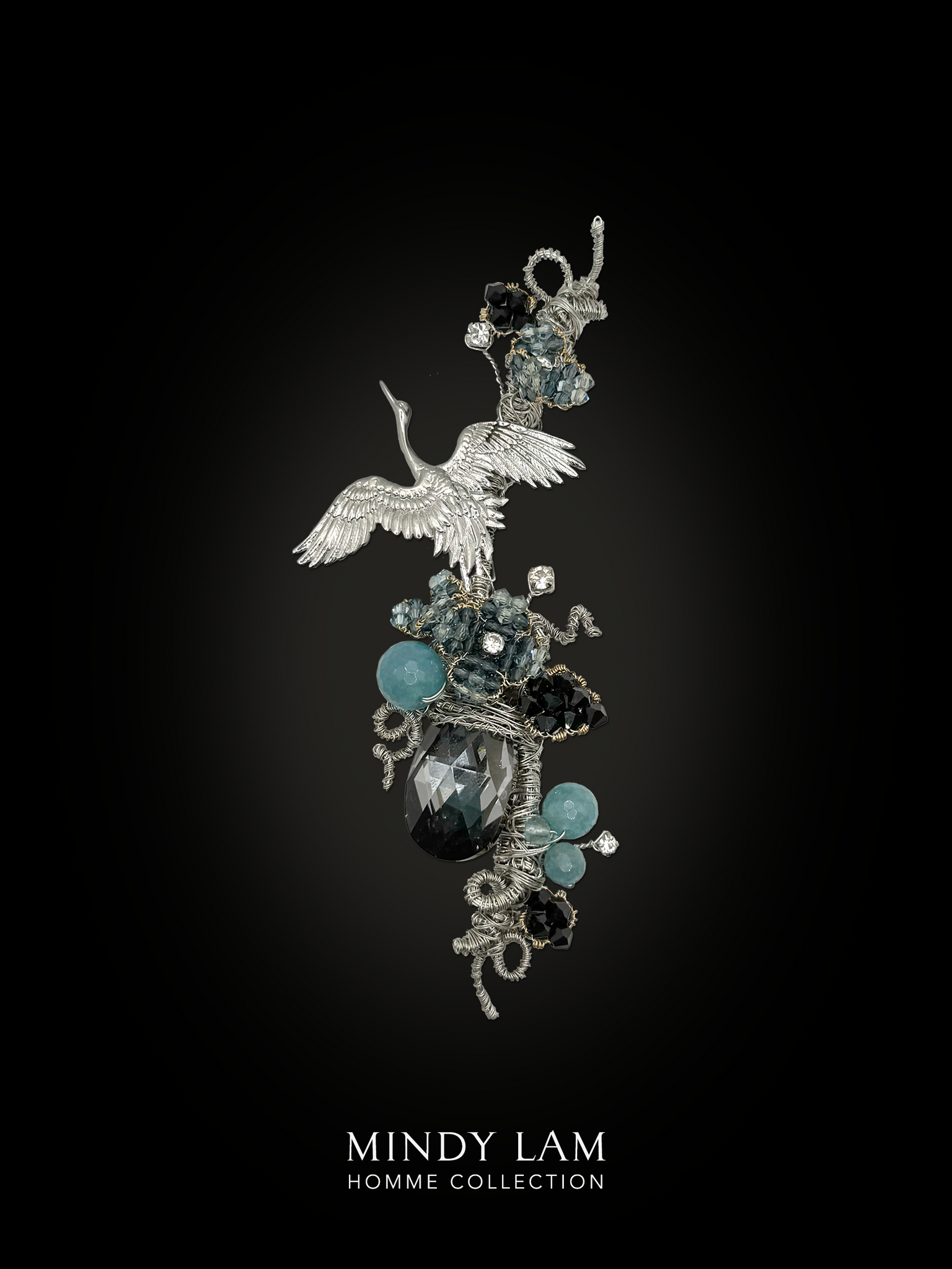 Men's Lapel Pin - Flight of the Crane