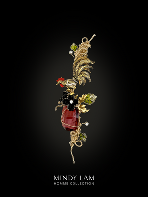 Men's Lapel Pin - Early Rooster Gets the Worm