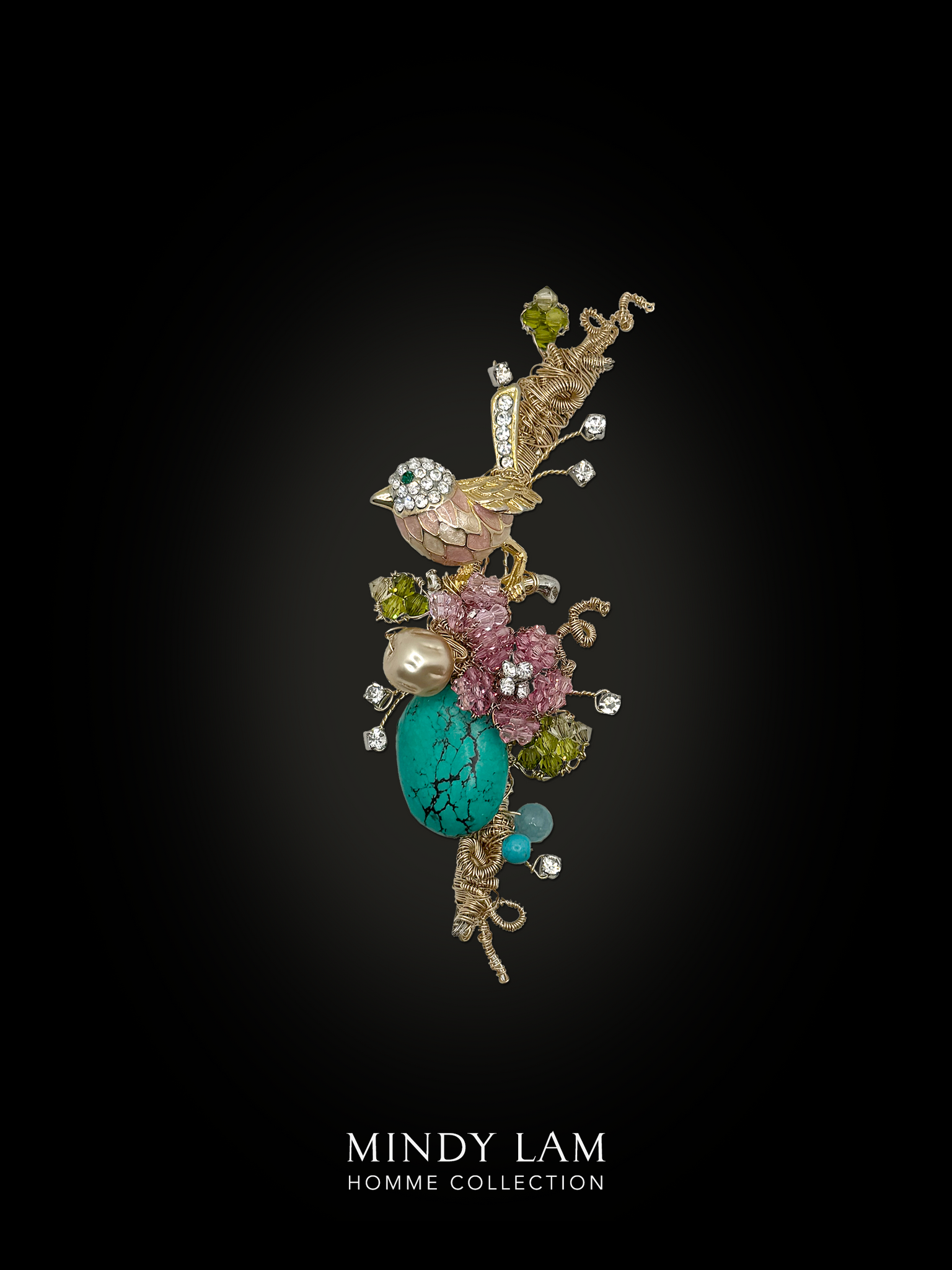 Men's Lapel Pin - Spring Sparrow