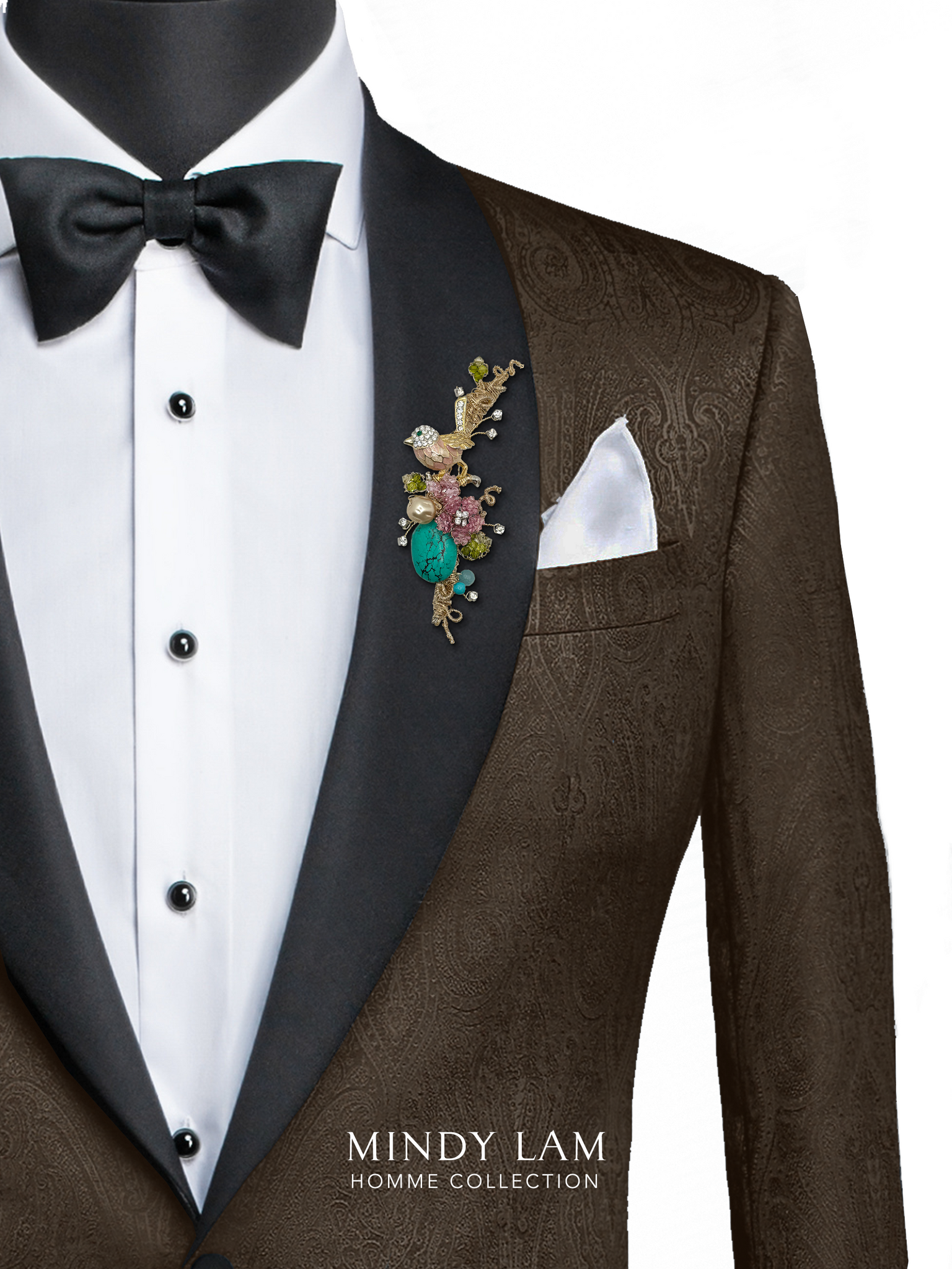 Men's Lapel Pin - Spring Sparrow