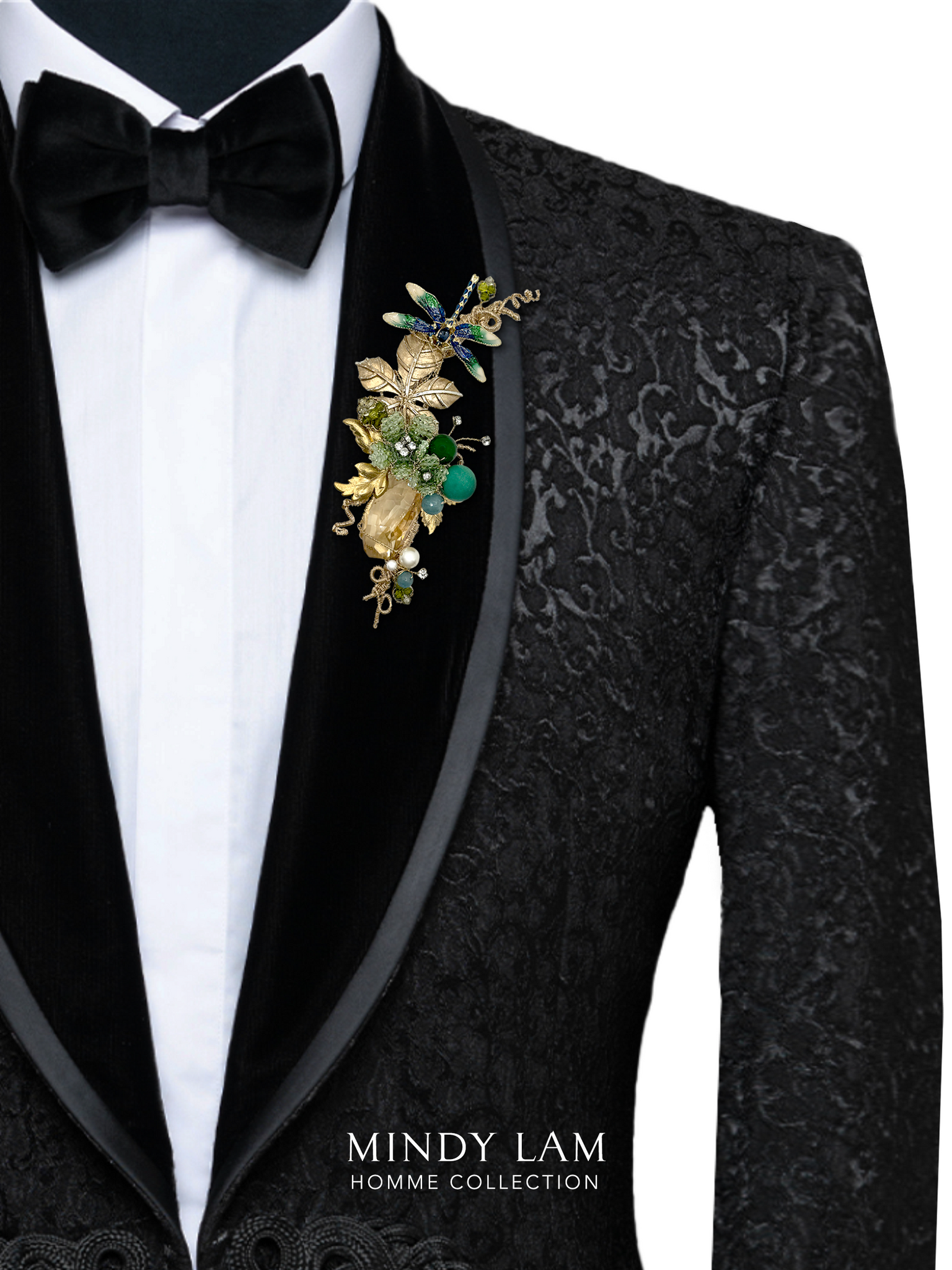 Men's Lapel Pin - Whimsical Flight of the Dragonfly