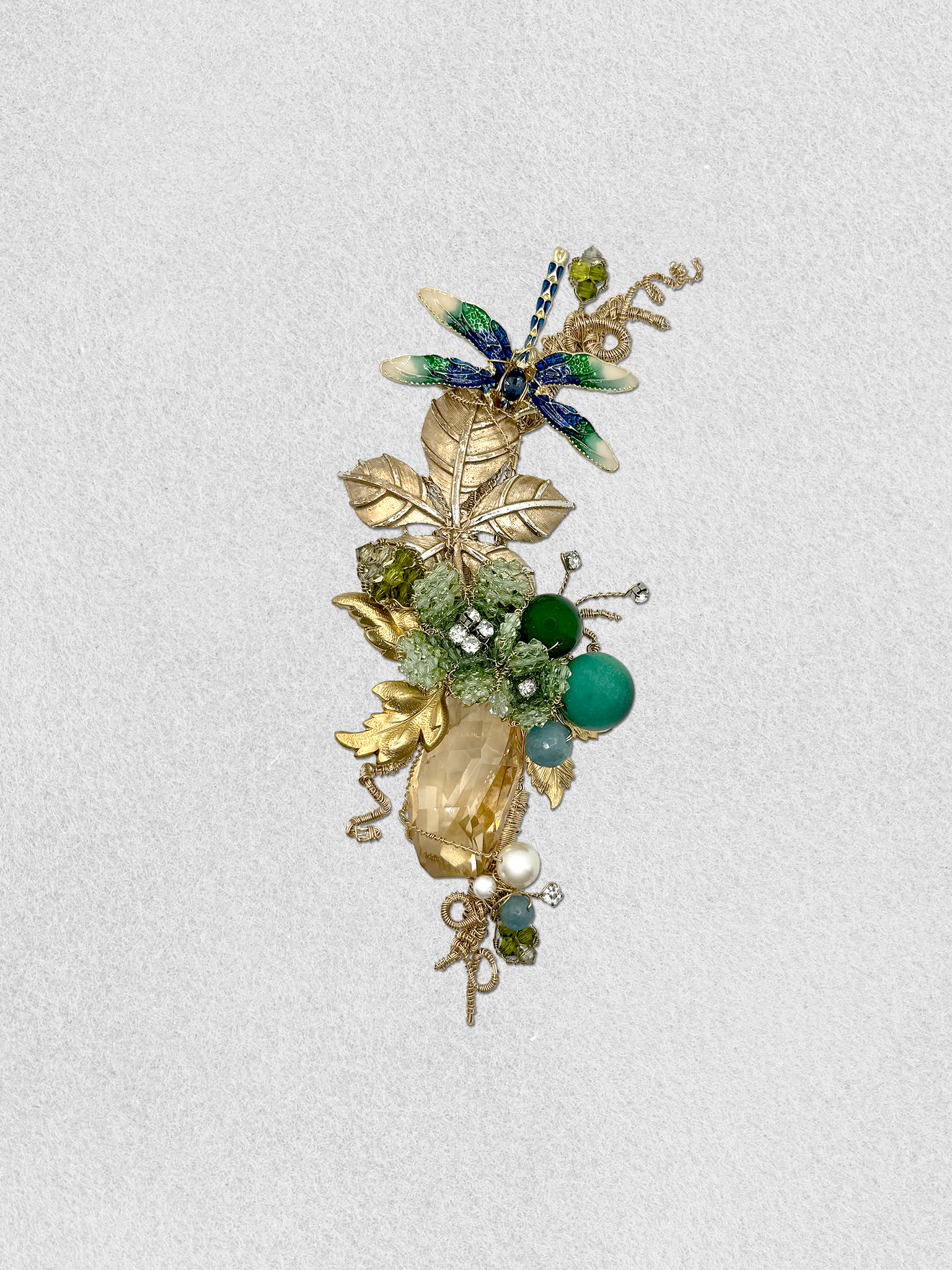 Men's Lapel Pin - Whimsical Flight of the Dragonfly