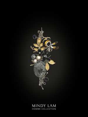 Men's Lapel Pin - Silver Night and Bumble