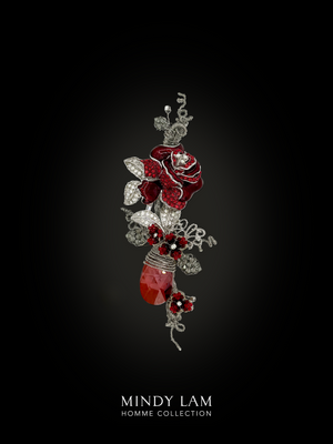 Men's Lapel Pin - Crème de la Rose