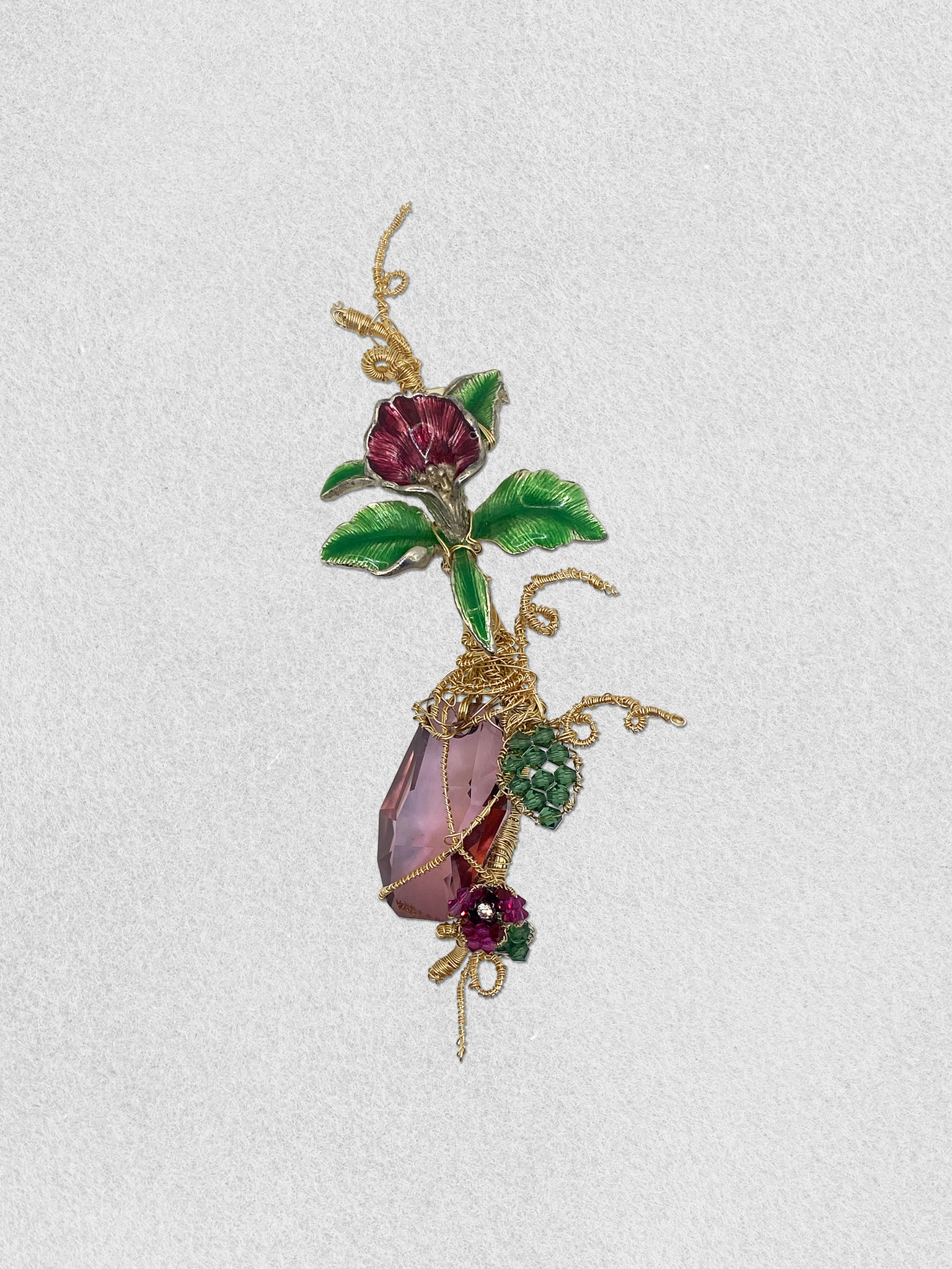 Men's Lapel Pin - Wild Orchid of the Forest