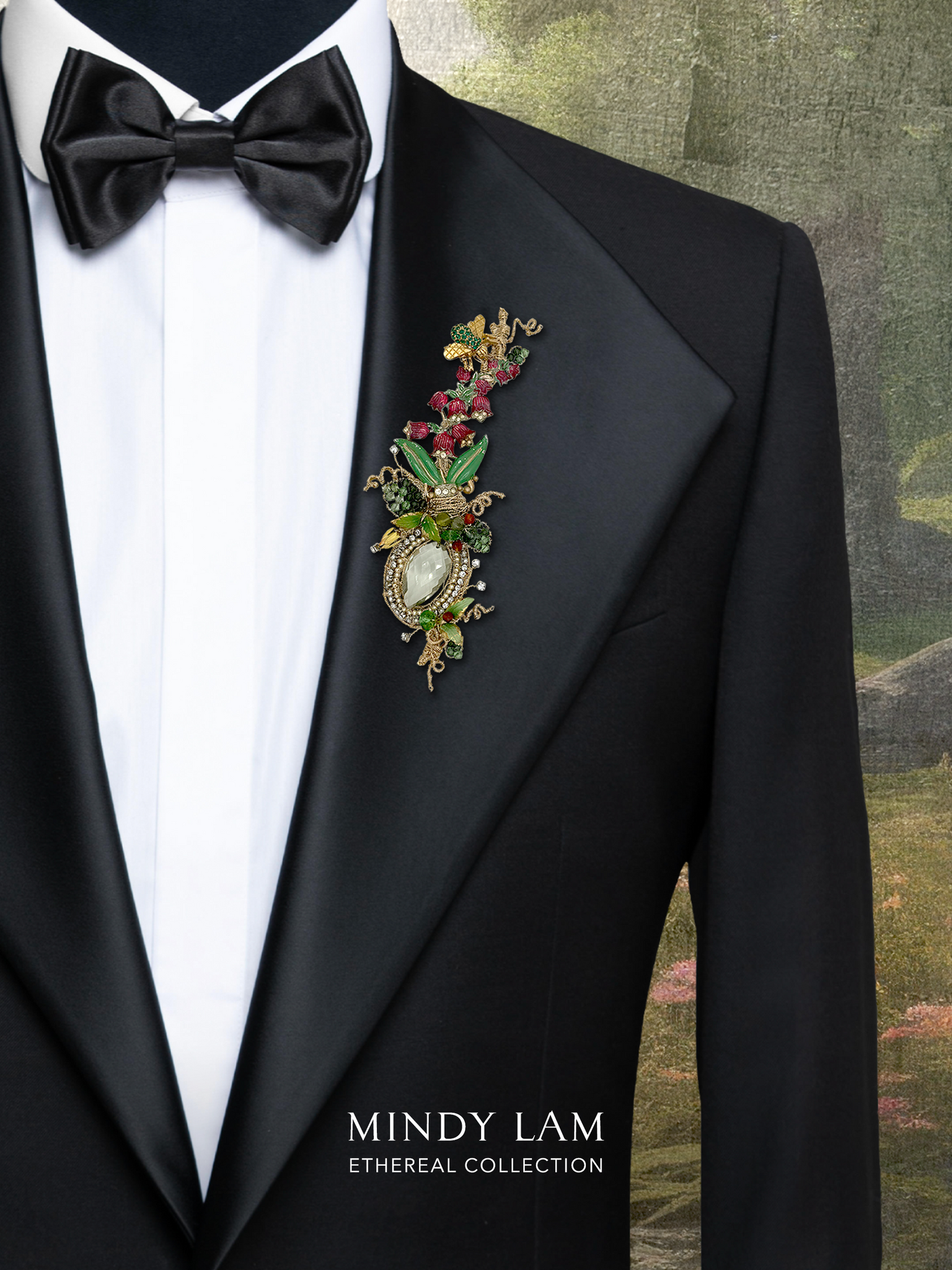 Ethereal Collection Lapel Pin - The Crimson Chime