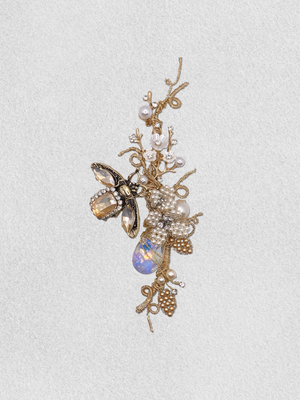Men's Lapel Pin - Moth of Pearls