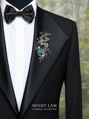 Ethereal Collection Lapel Pin - Sanctuary of Petals and Light