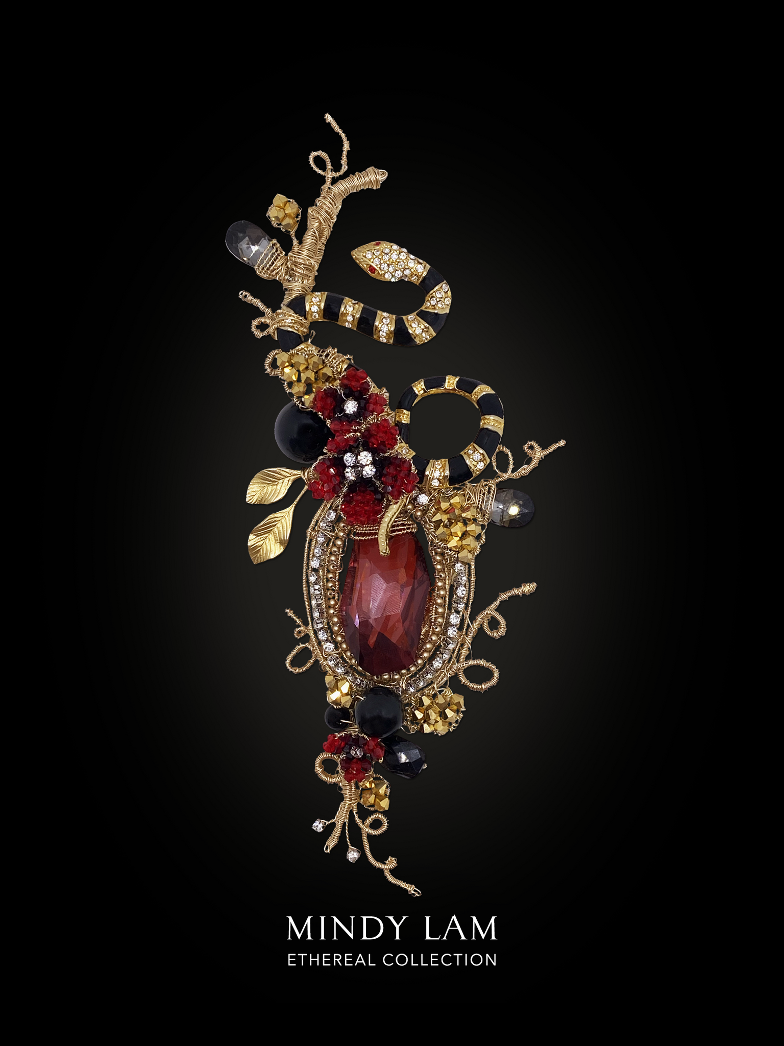 Ethereal Collection Lapel Pin - The Jeweled Serpent