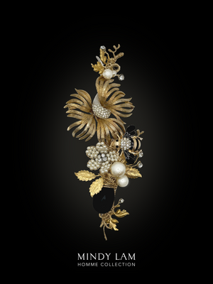 Men's Lapel Pin - Dancing Chrysanthemum