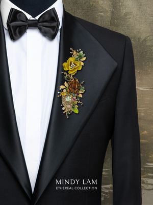 Ethereal Collection Lapel Pin - The Rose Beside the Stream
