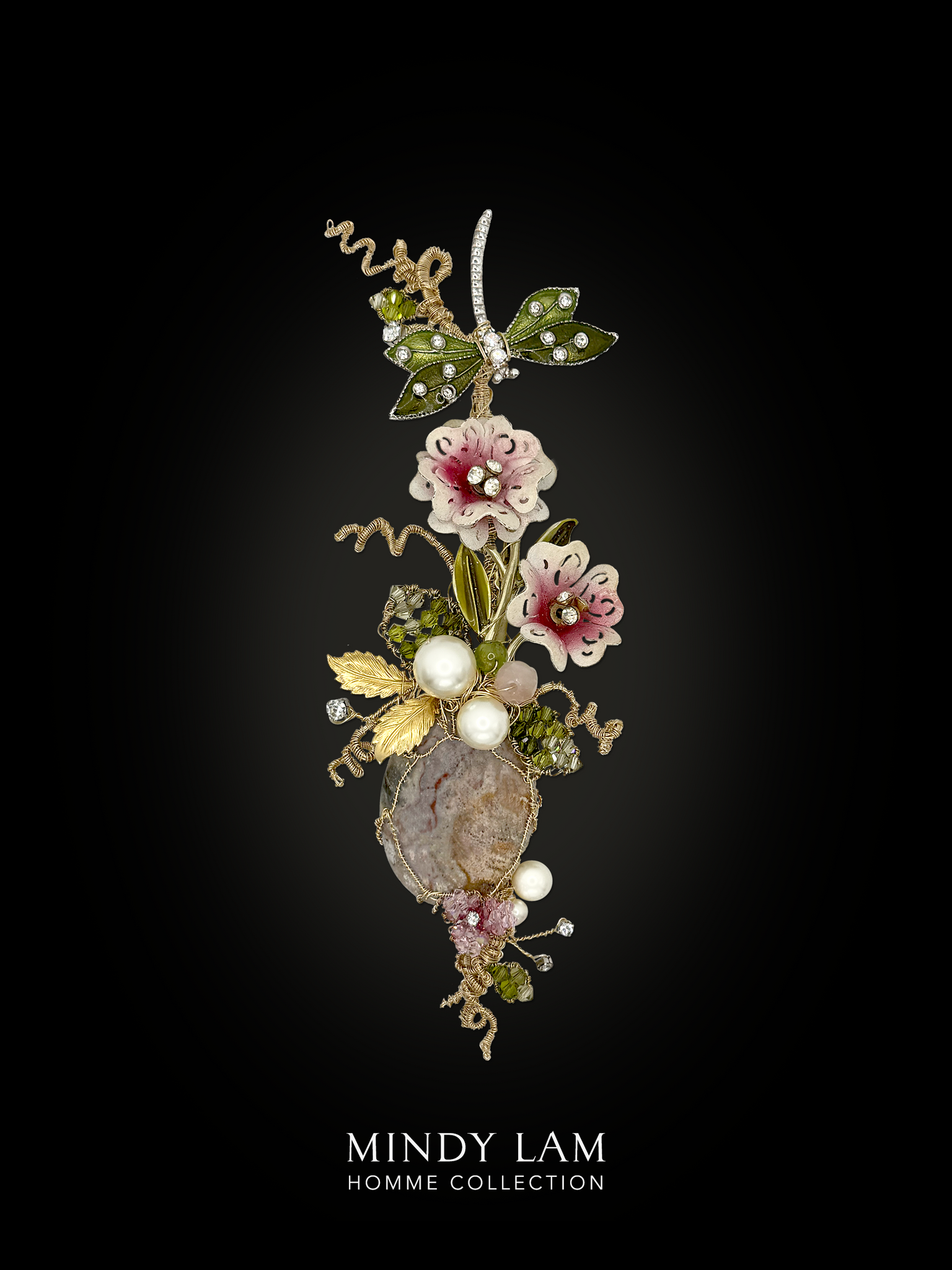Men's Lapel Pin - Blush of Camellias