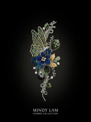 Men's Lapel Pin - Butterfly Garden