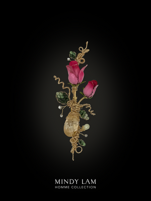 Men's Lapel Pin - Twin Roses