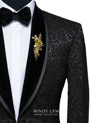 Men's Lapel Pin - Dance of the Wild Dahlia (Mini)