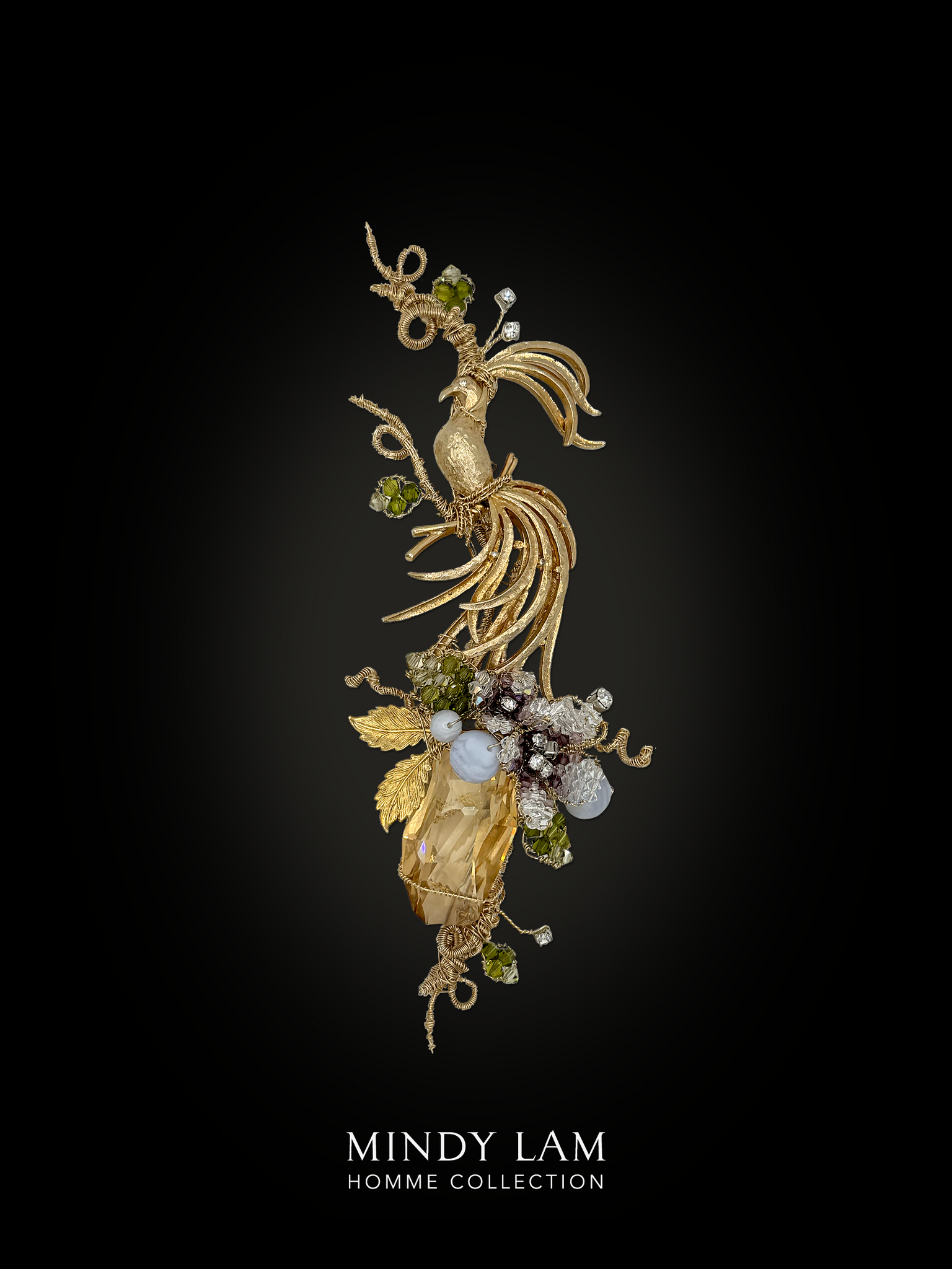 Men's Lapel Pin - Grace of the Peacock