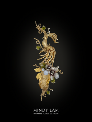 Men's Lapel Pin - Grace of the Peacock