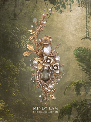 Ethereal Collection Lapel Pin - Swinging Through Camellia Grove