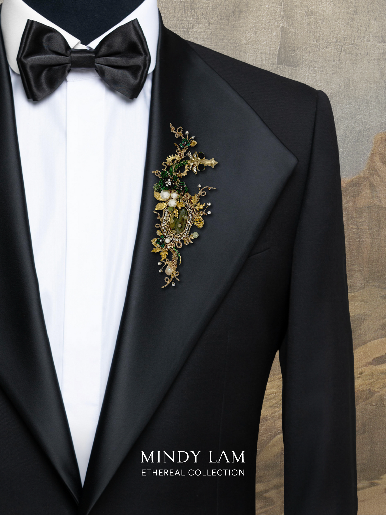 Ethereal Collection Lapel Pin - The Gilded Mirage
