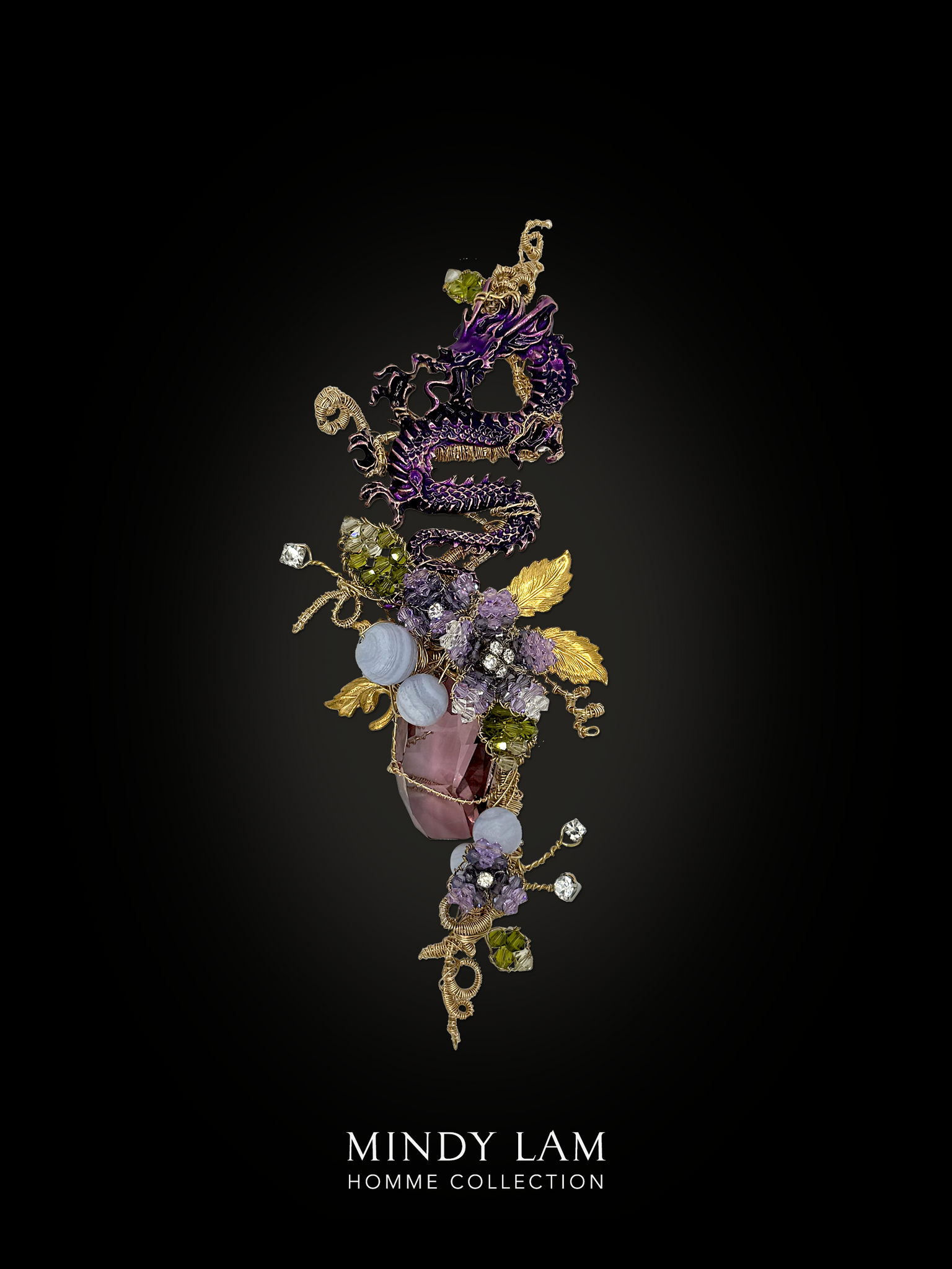 Men's Lapel Pin - Violet Fangs