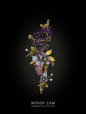 Men's Lapel Pin - Violet Fangs
