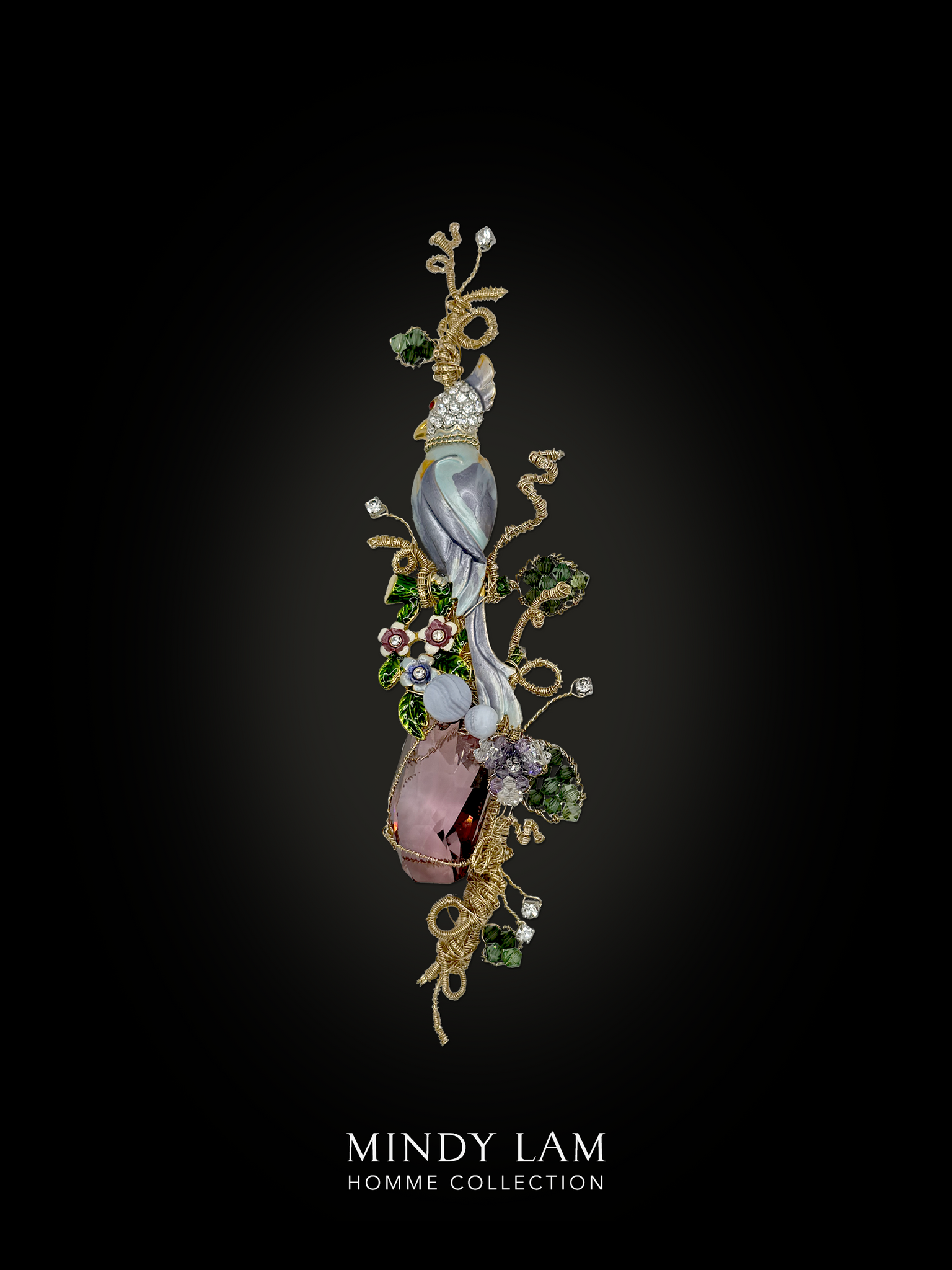 Men's Lapel Pin - Cockatiel's Garden