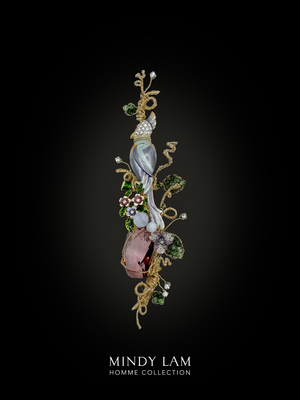 Men's Lapel Pin - Cockatiel's Garden