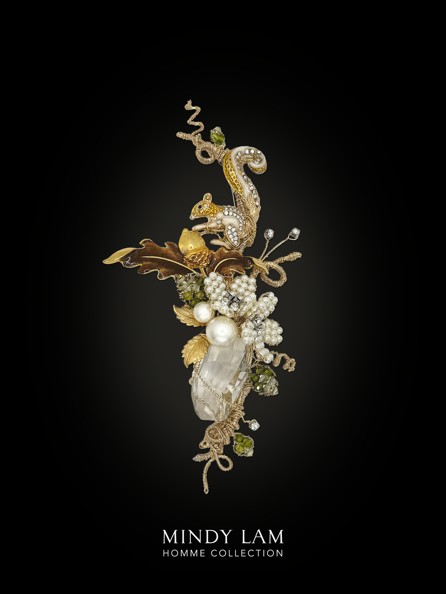 Men's Lapel Pin - Golden Acorn of Autumn