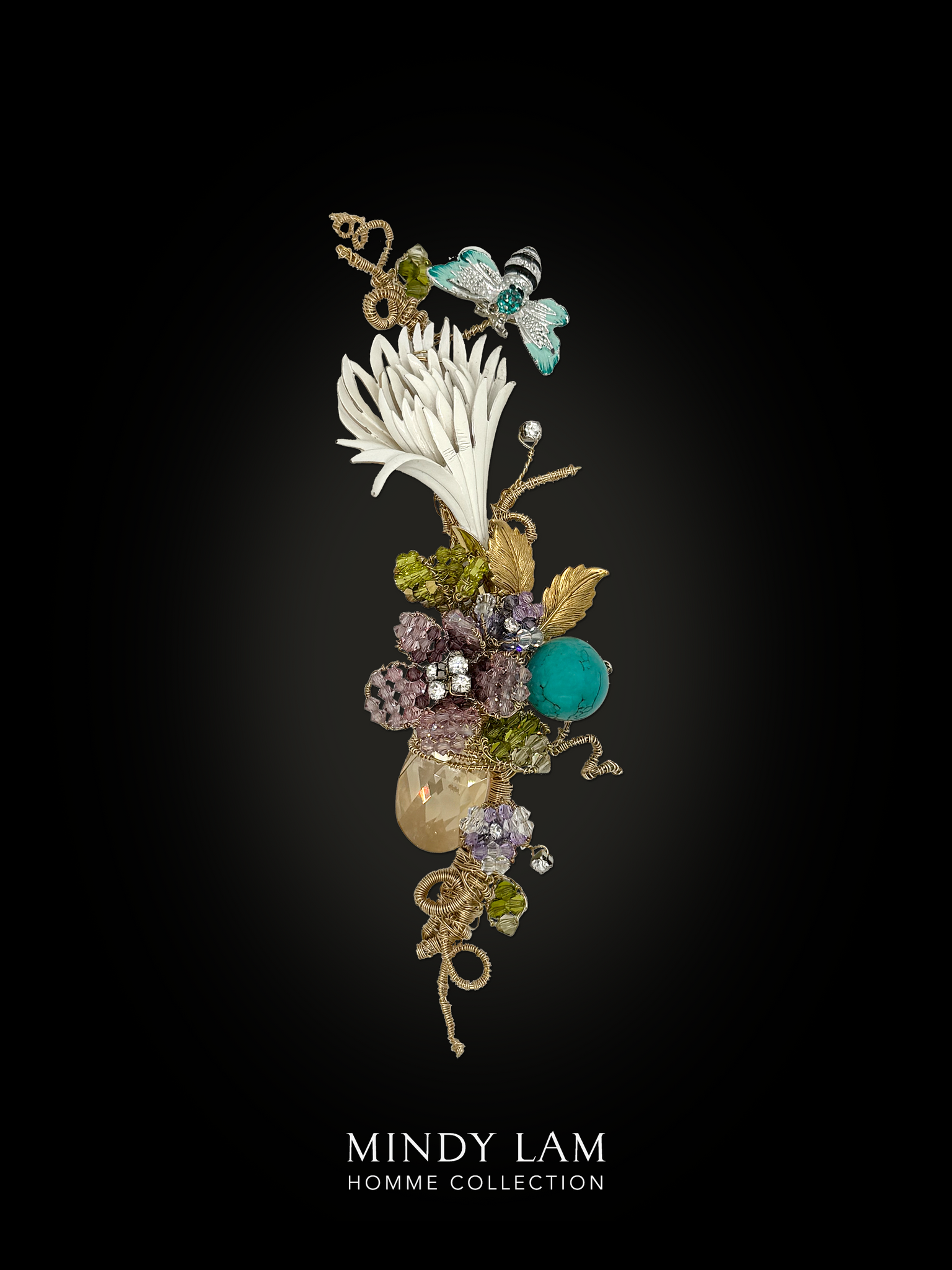 Men's Lapel Pin - Song of the Chrysanthemum