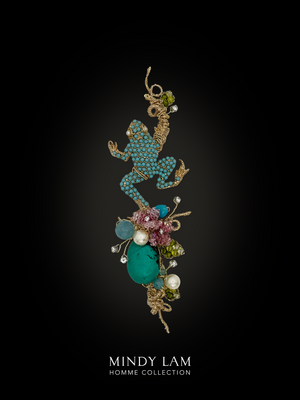 Men's Lapel Pin - Turquoise Hop
