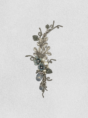 Men's Lapel Pin - Blossoms of the Silver Night