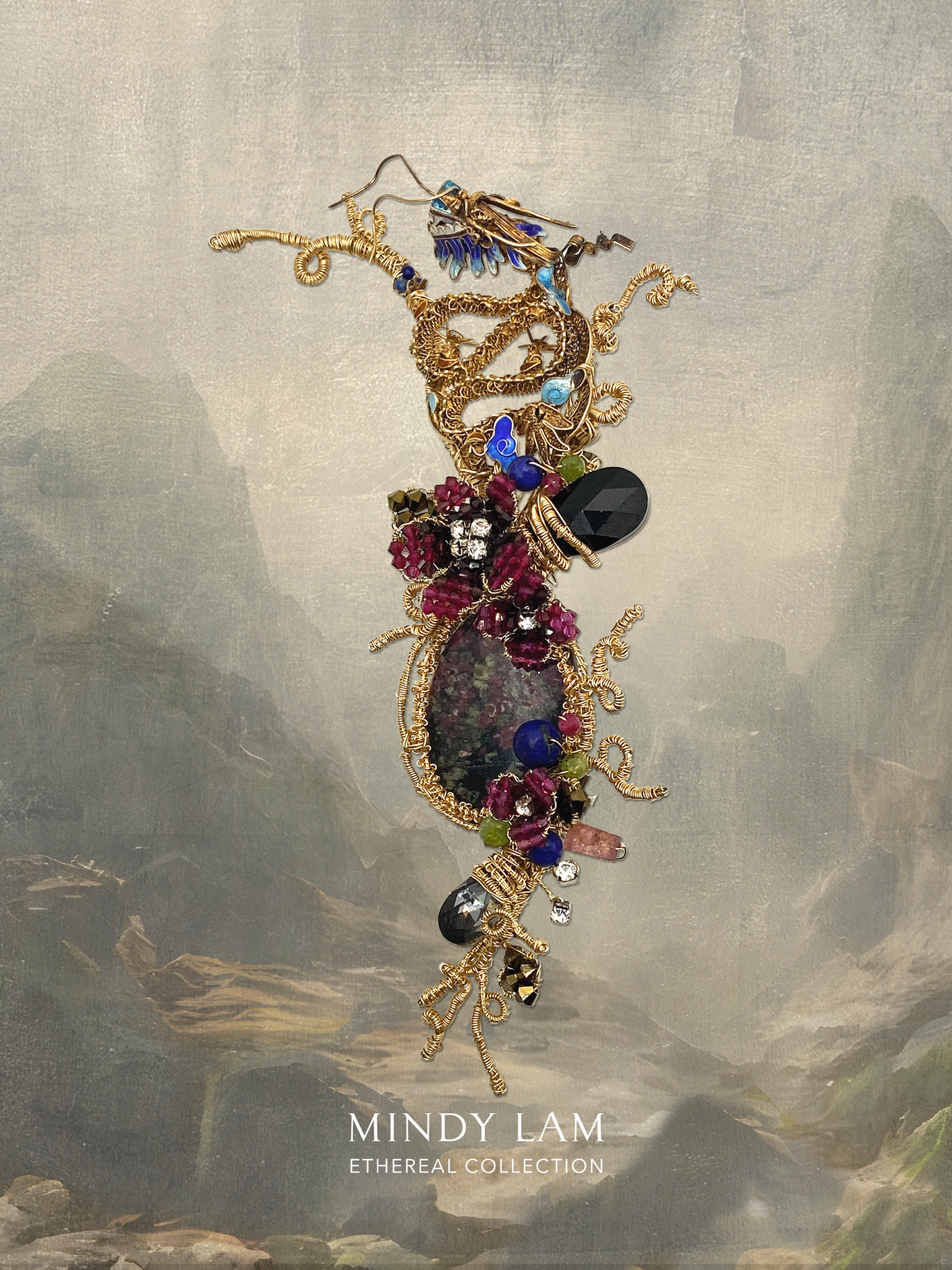 Ethereal Collection Lapel Pin -  The Grace of the Eternal Dragon