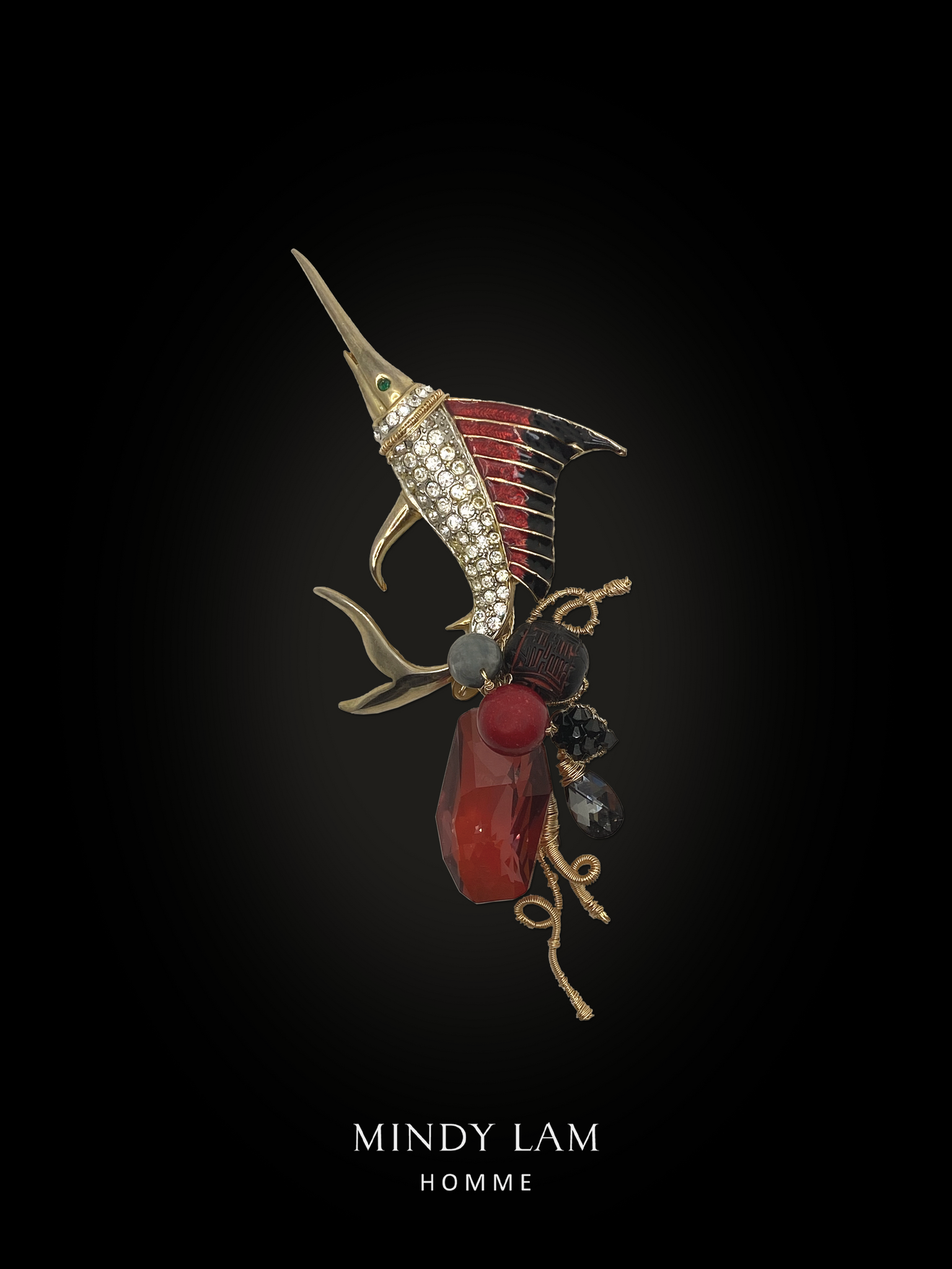 Men's Lapel Pin - Majestic Sword of the Ocean