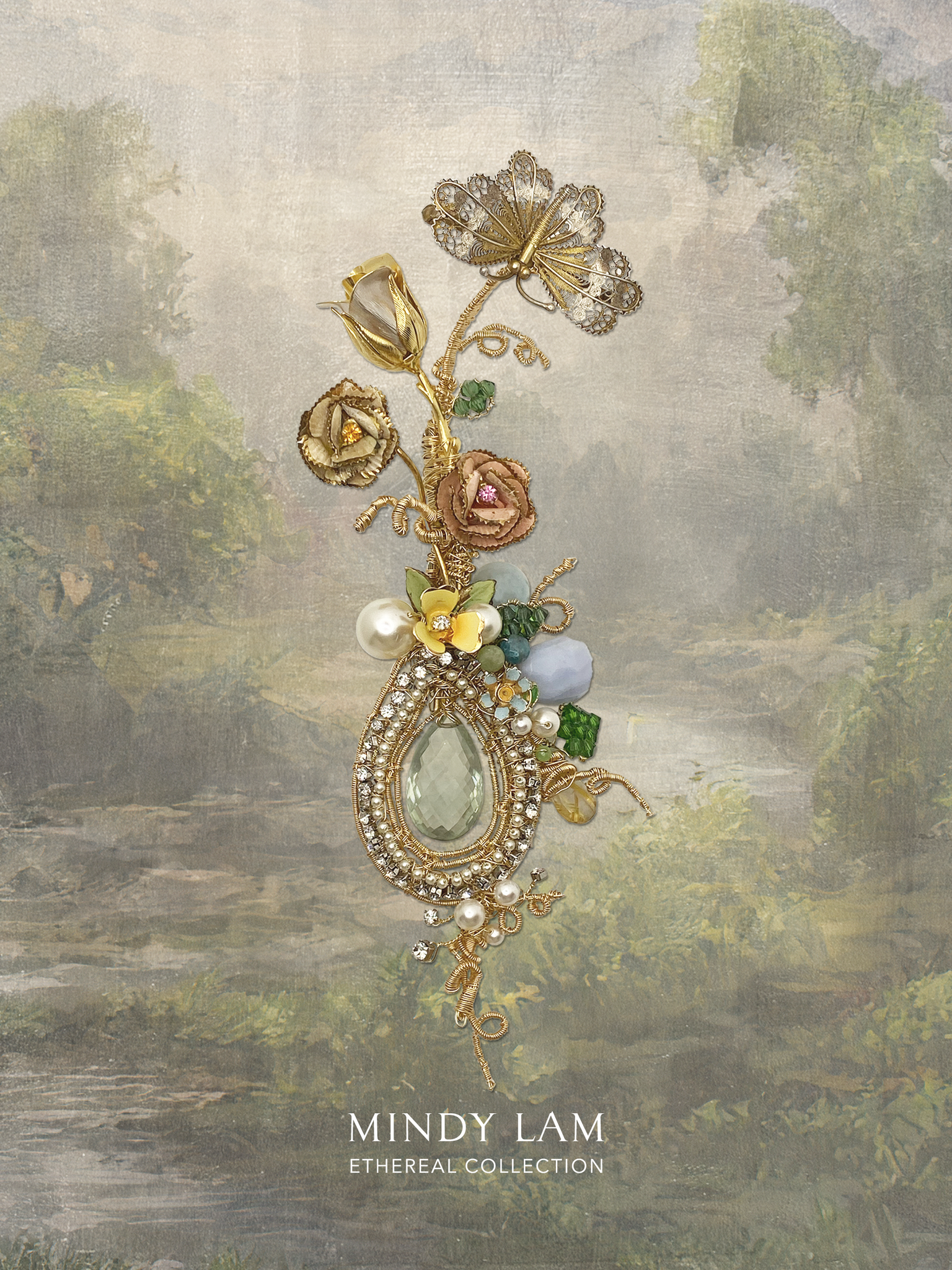 Ethereal Collection Lapel Pin - Botanic Heaven
