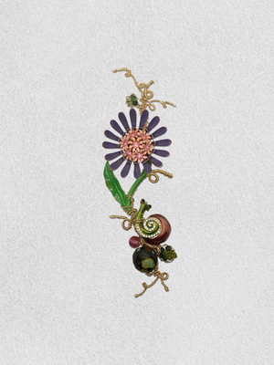 Men's Lapel Pin - Aster and Snail