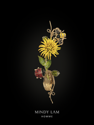 Men's Lapel Pin - Spider Chrysanthemum