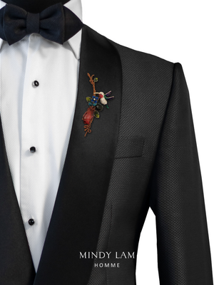 Men's Lapel Pin - Hummingbird's Visit