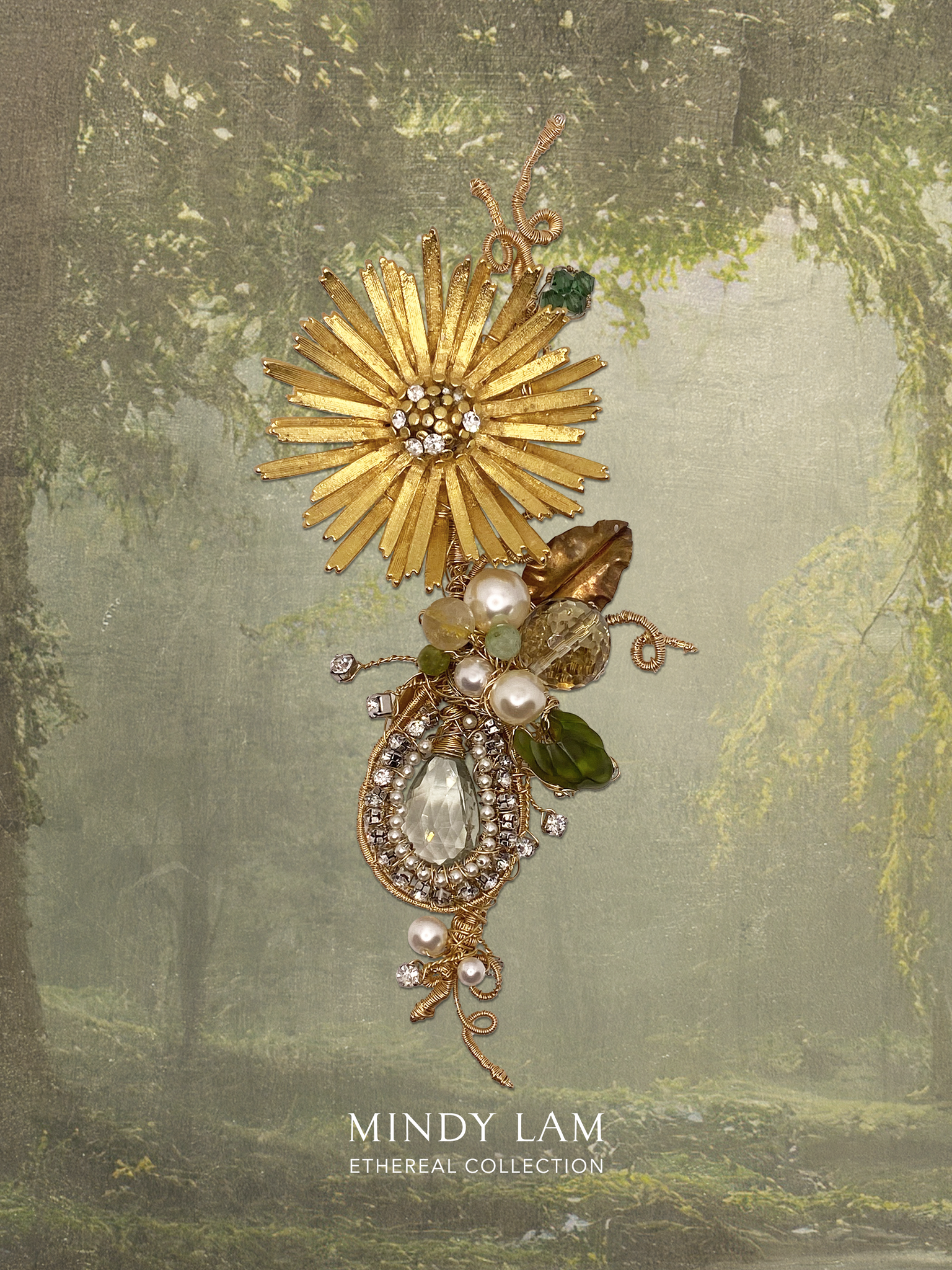 Ethereal Collection Lapel Pin - Charm of the Golden Daisy