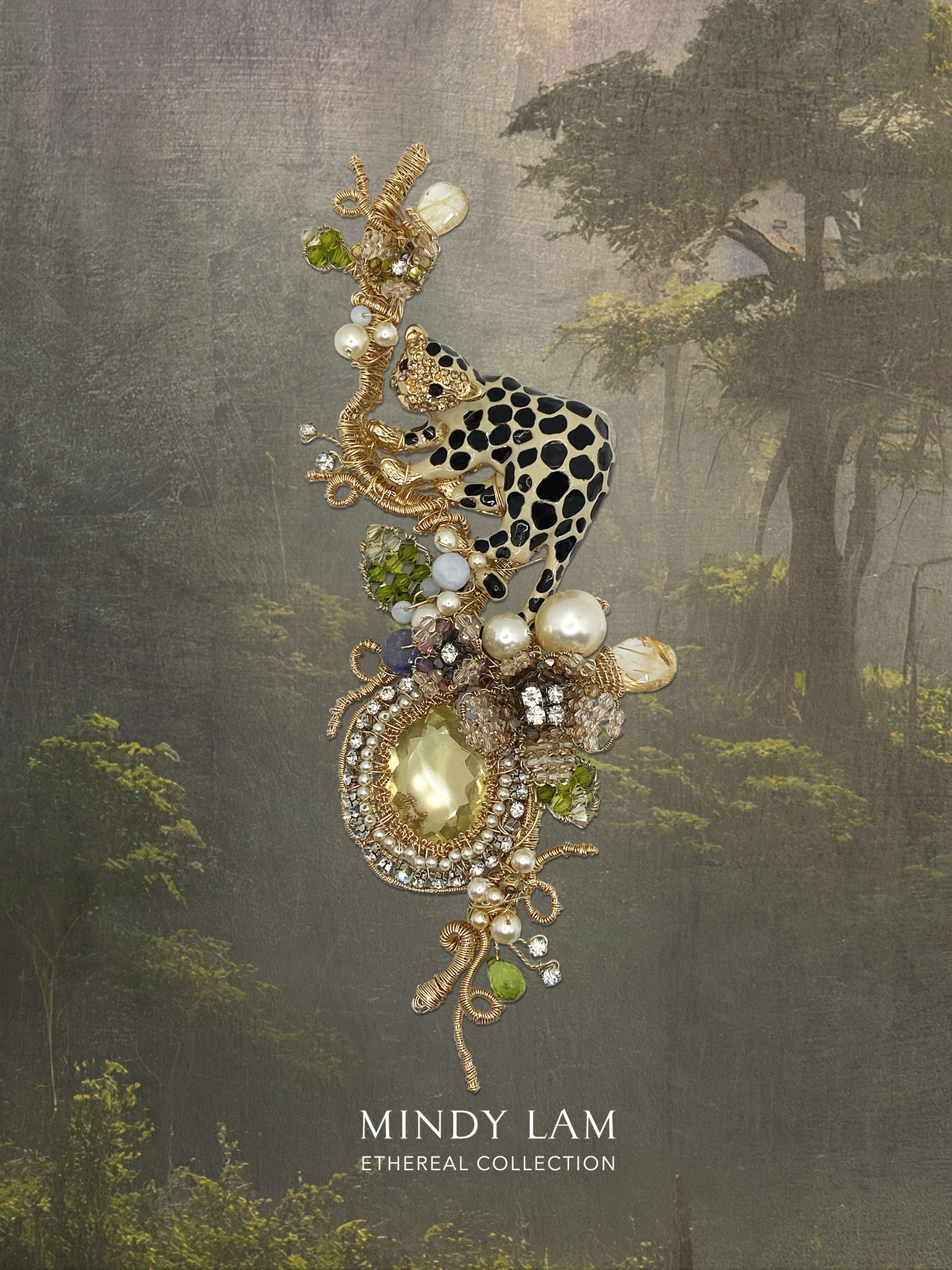 Ethereal Collection Lapel Pin - Pounce of the Baby Leopard