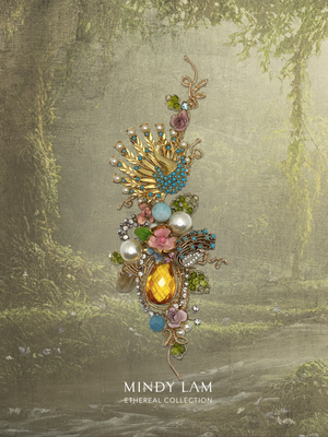 Ethereal Collection Lapel Pin - Peacock of Fanciful