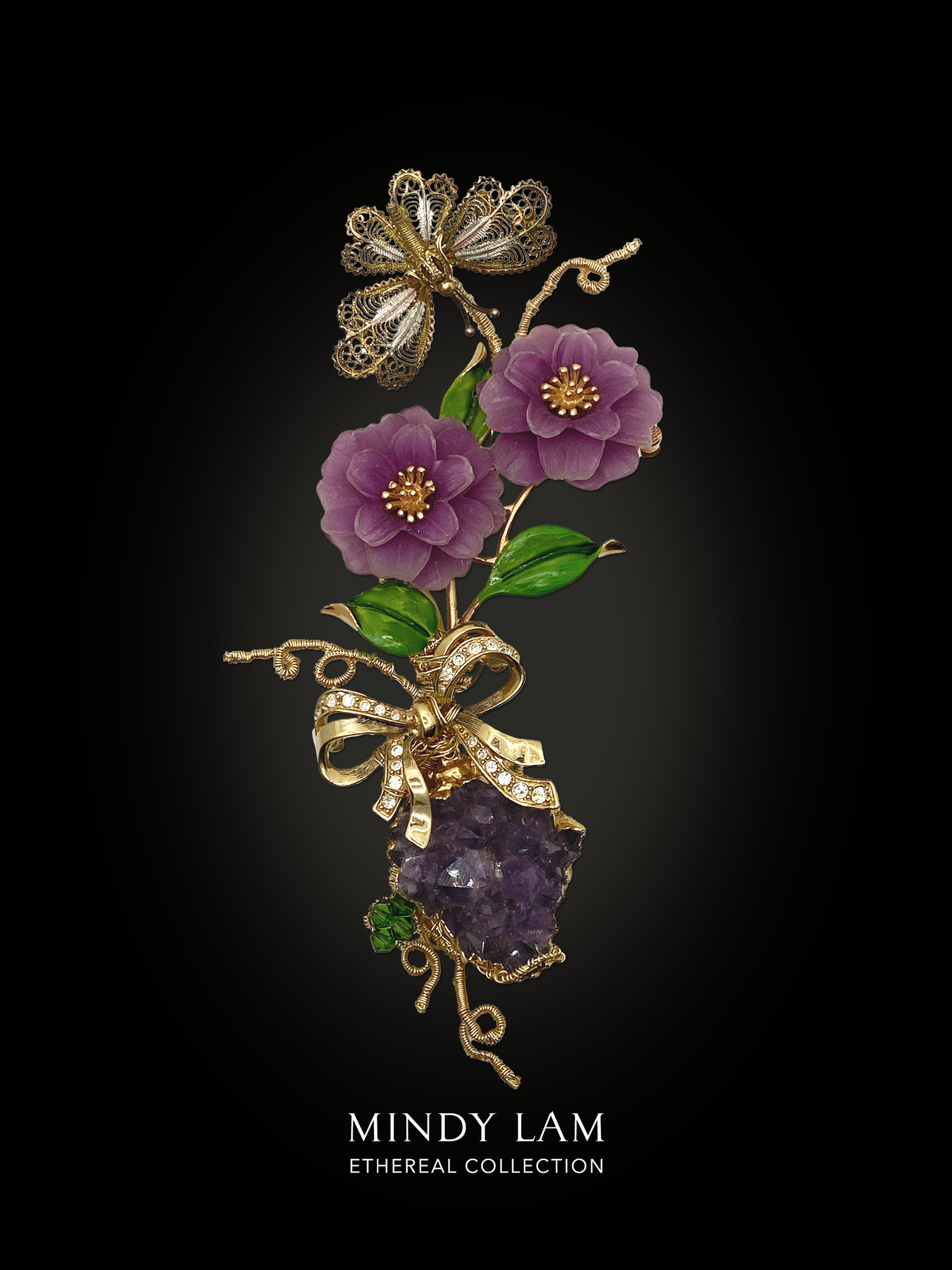 Ethereal Collection Lapel Pin - The Queen's Bouquet