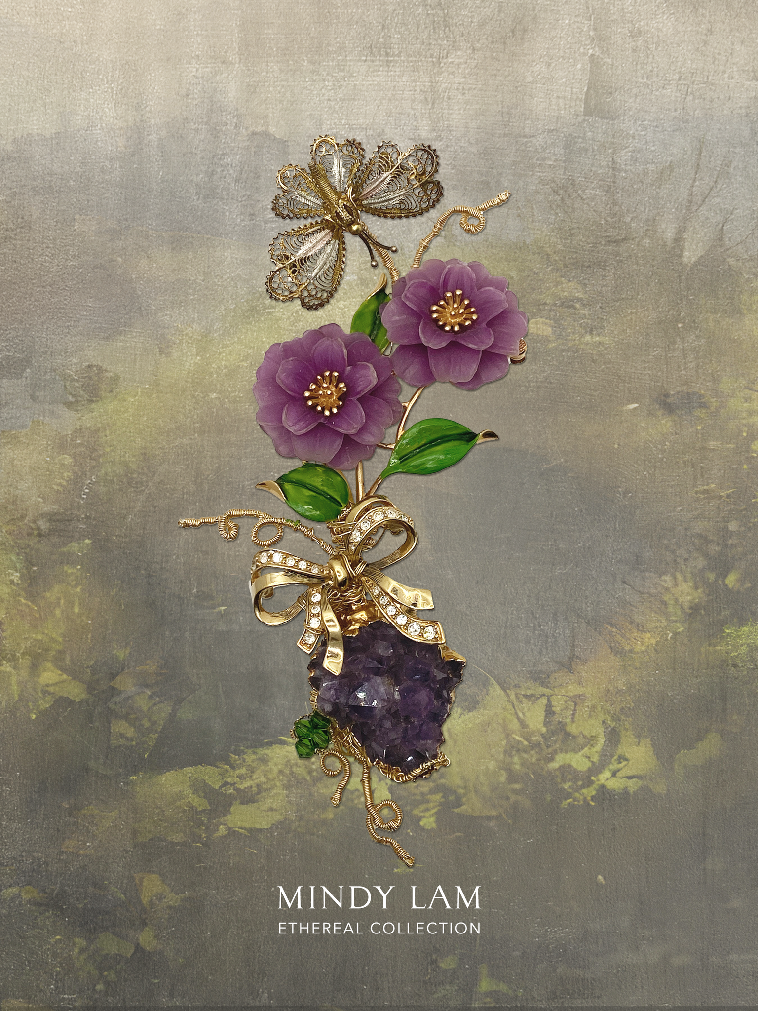 Ethereal Collection Lapel Pin - The Queen's Bouquet