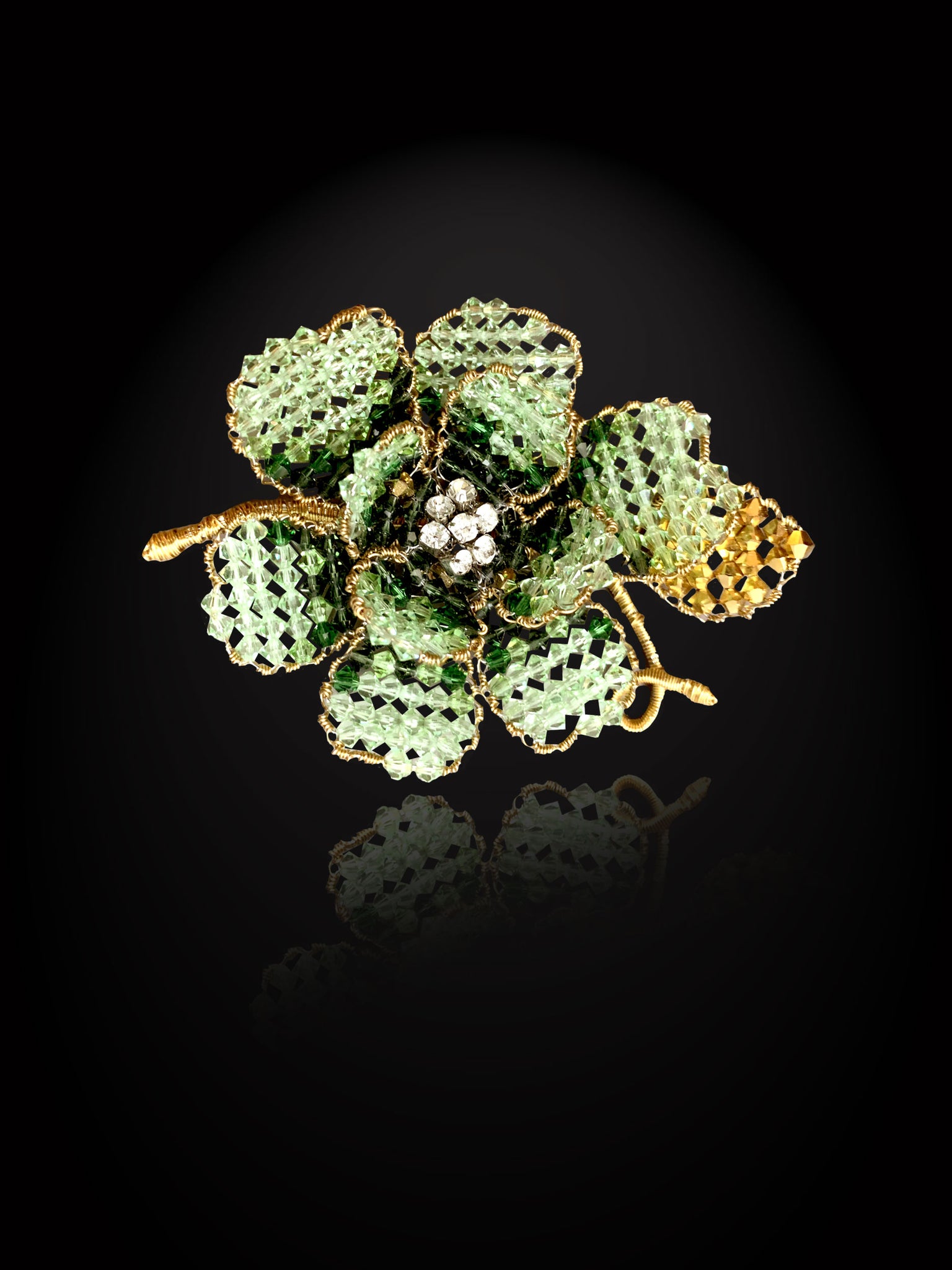 Classic Collection Peony Brooch - Mint (2 sizes)