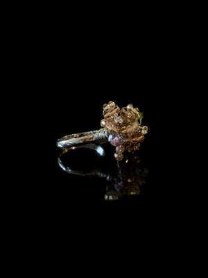 Champagne Double Bloom Ring