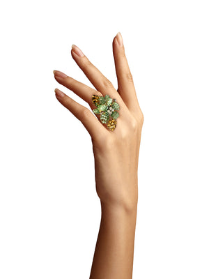 Classic Collection Mint Green Triple Bloom Ring